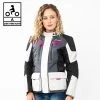 Giacca Moto Donna Befast BABYLON Lady CE Certificata Nero Grigio Chiaro -Befastal Negozio pittogramma busto shooting befast babylon nero grigio chiaro 2