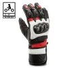 Guanti Moto Pelle Racing Befast PROTECTOR CE Certificati Nero Rosso -Befastal Negozio pittogramma protector nero rosso 01