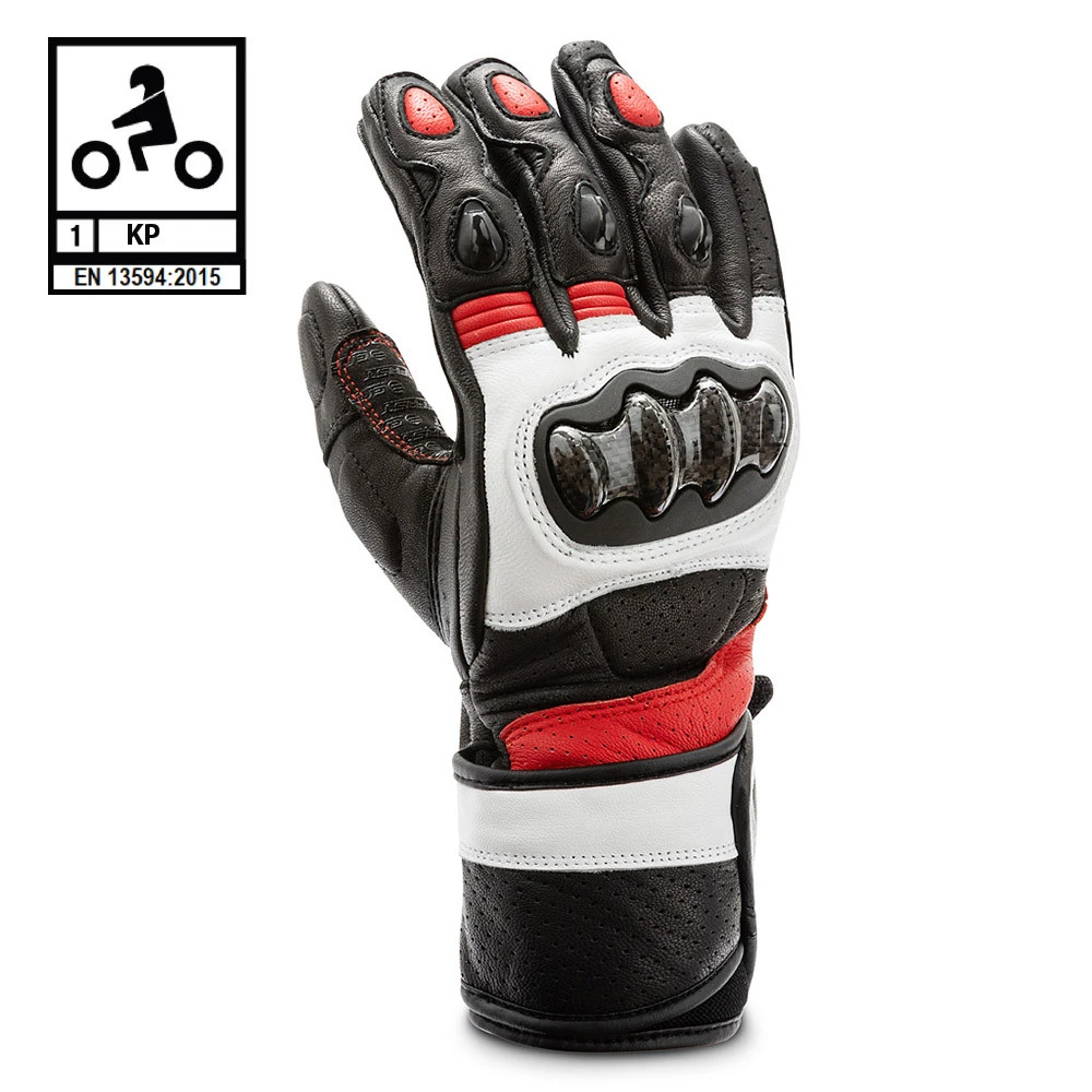 Guanti Moto Pelle Racing Befast PROTECTOR CE Certificati Nero Rosso 3 Guanti Moto Pelle Racing Befast PROTECTOR CE Certificati Nero Rosso