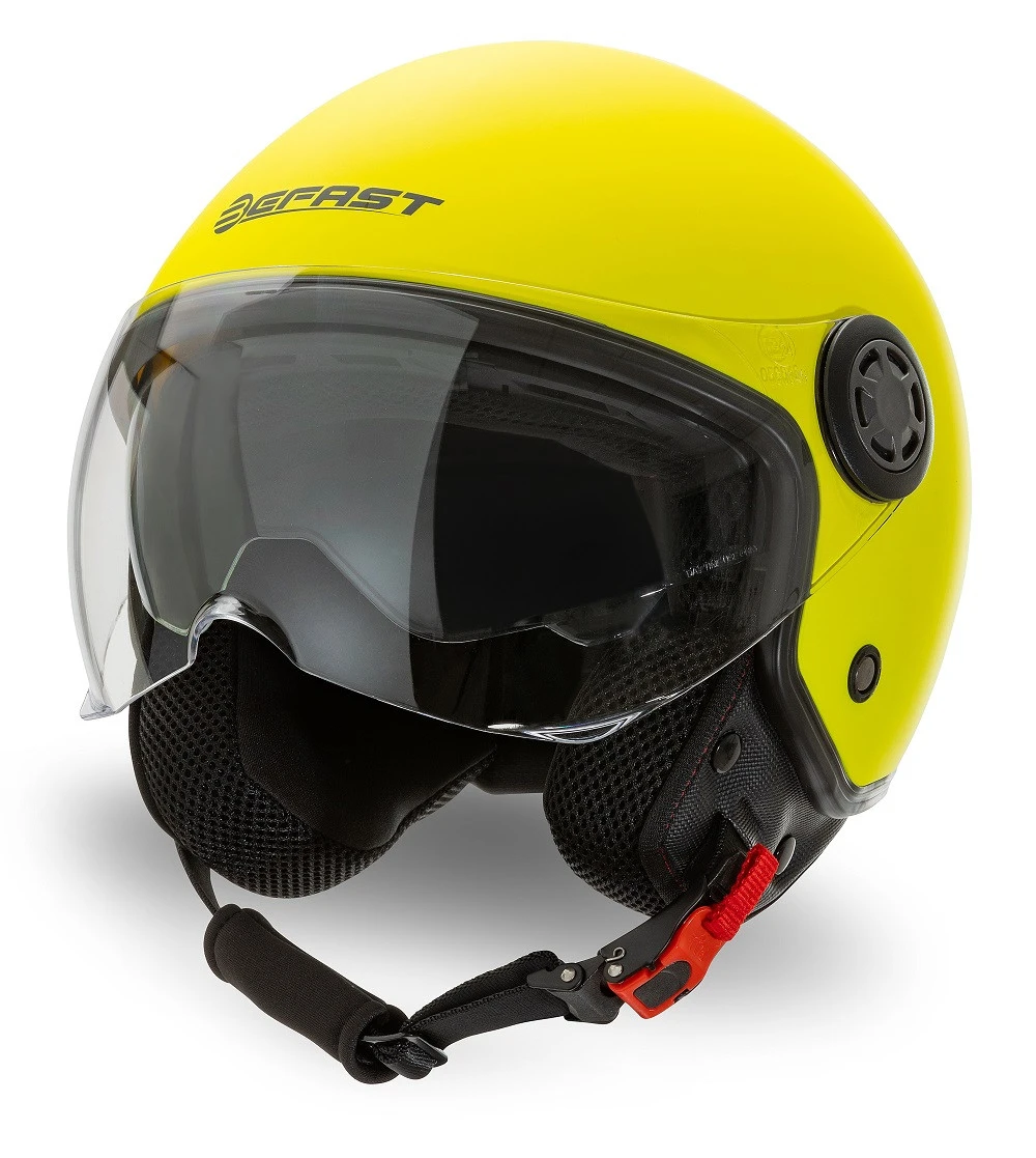 Kit Coppia Rapid II Giallo Fluo Opaco - 2 Caschi Jet Befast Doppia Visiera 4 Kit Coppia Rapid II Giallo Fluo Opaco - 2 Caschi Jet Befast Doppia Visiera - immagine 2