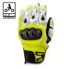 Guanti Moto Pelle Racing Befast RAPTOR CE Certificati Nero Giallo 2 Guanti Moto Pelle Racing Befast RAPTOR CE Certificati Nero Giallo -Befastal Negozio raptor fronte con pittogramma
