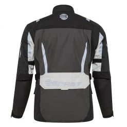 Giacca Moto Befast RIDDICK CE Certificata Nero Grigio Chiaro -Befastal Negozio riddick ce grey retro manichino