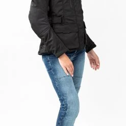 Giacca Moto Donna Befast BABYLON Lady CE Certificata Nero -Befastal Negozio shooting befast babylon nera 4