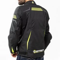 Giacca Moto Touring Befast BLUME CE 3 Strati Nero Giallo -Befastal Negozio shooting befast blume nero giallo 2 1