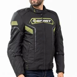 Giacca Moto Touring Befast BLUME CE 3 Strati Nero Giallo -Befastal Negozio shooting befast blume nero giallo 3 2