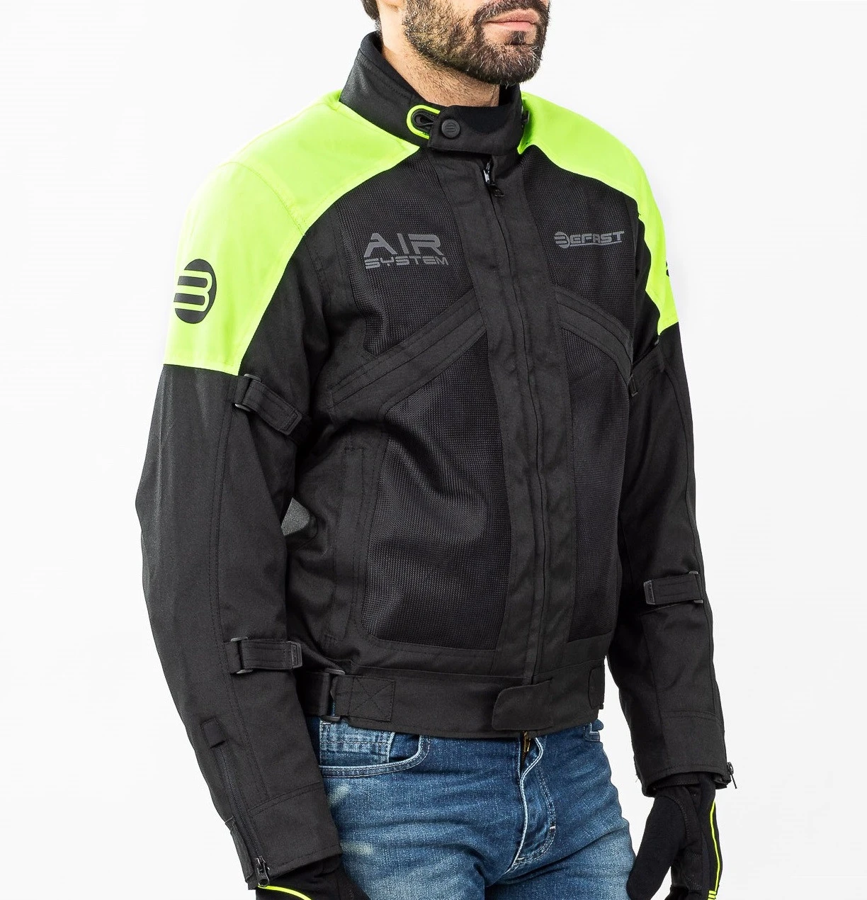 Giacca Moto Estiva Befast FREEZER CE Certificata Nero Giallo 4 Giacca Moto Estiva Befast FREEZER CE Certificata Nero Giallo - immagine 2