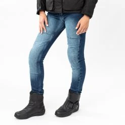 Jeans Moto Donna Befast JARVIS Lady CE Certificati Blu Stonewash -Befastal Negozio shooting befast jarvis stonewash