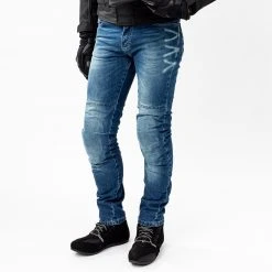 Jeans Moto Befast JARVIS CE Certificati Blu Stonewash -Befastal Negozio shooting befast jarvis uomo stonewash 4