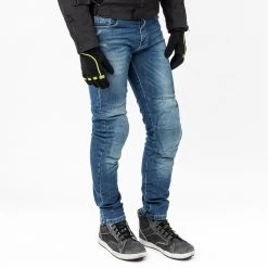 Jeans Moto Befast JARVIS CE Certificati Blu Stonewash -Befastal Negozio shooting befast jarvis uomo stonewash 8