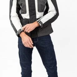 Giacca Moto Befast RIDDICK CE Certificata Nero Grigio Chiaro -Befastal Negozio shooting befast riddick nero grigio chiaro 3