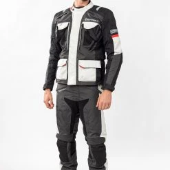 Kit Completo Victory CE 3 Strati Grigio - Giacca Moto Certificata Befast + Pantaloni Moto Certificati Befast -Befastal Negozio shooting befast victory nero grigio chiaro