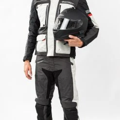 Kit Completo Victory CE 3 Strati Grigio - Giacca Moto Certificata Befast + Pantaloni Moto Certificati Befast -Befastal Negozio shooting befast victory nero grigio chiaro 7