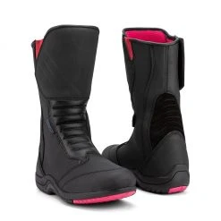 Stivali Moto Donna Touring Pelle Befast Violet WP Nero