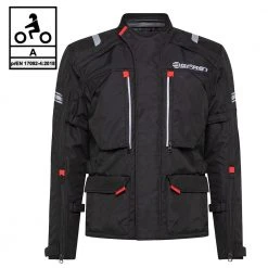 Giacca Moto Touring Befast VICTORY CE Certificata 3 Strati Nero