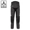 Pantaloni Moto Touring Befast VICTORY PANT CE Certificati 3 Strati Nero Grigio Chiaro -Befastal Negozio victory ce pant black light grey fronte pittogramma 1